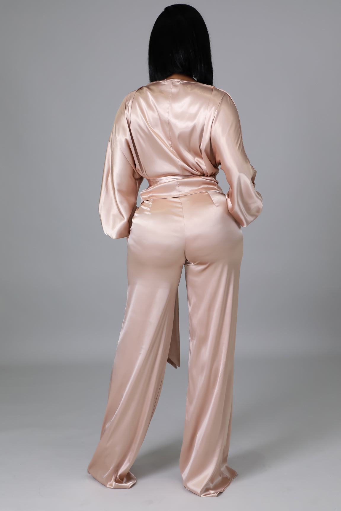 Girl Boss Pants Set-Champagne