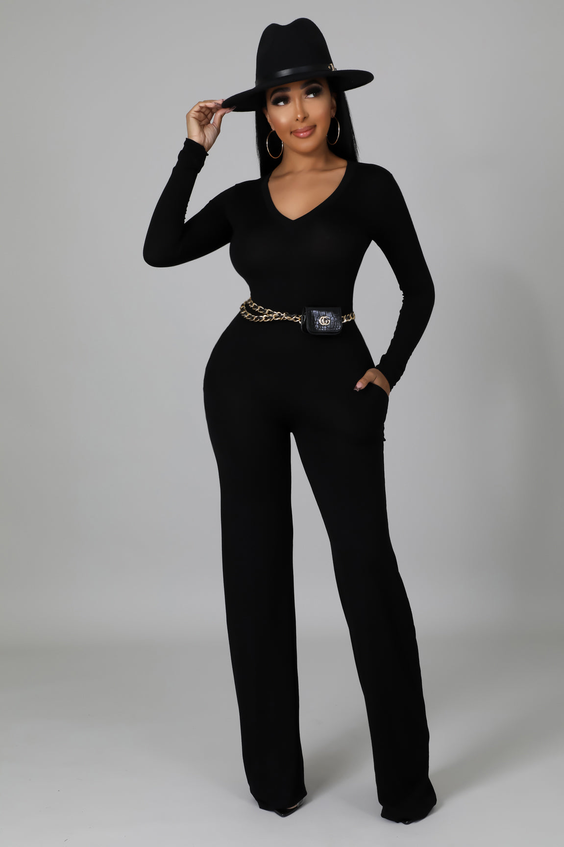 I Choose Faith Over Fear Jumpsuit- Black